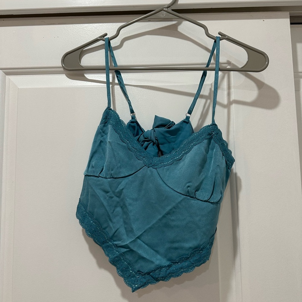Forever 21 Blue Tie Top